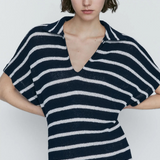 Robe droite col V