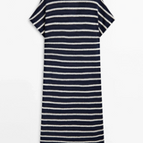 Robe droite col V de dos