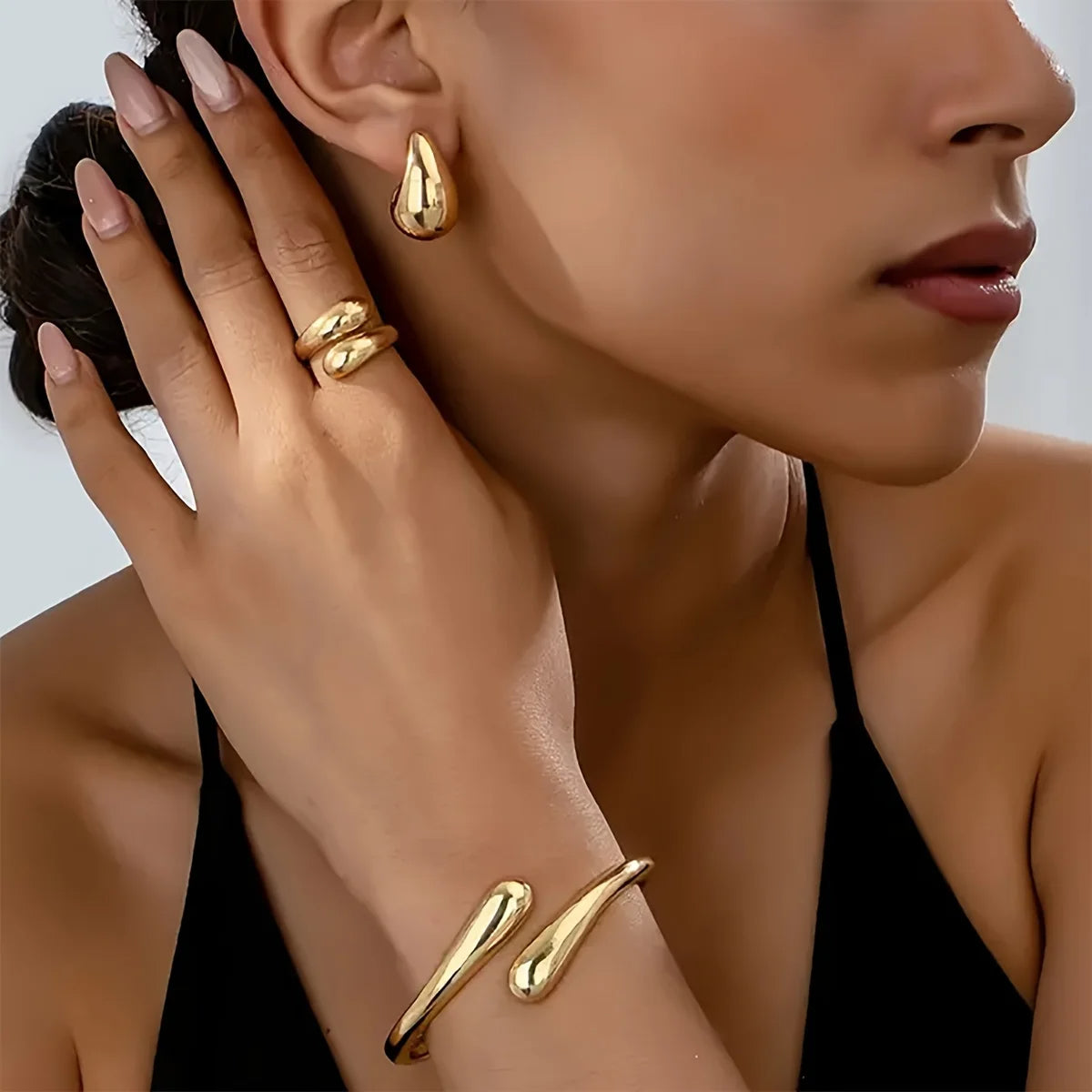 Bague goutte or