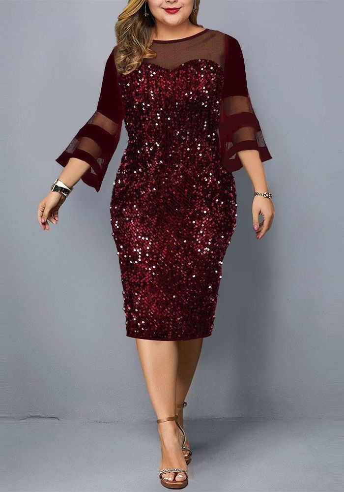 Robe droite grande taille