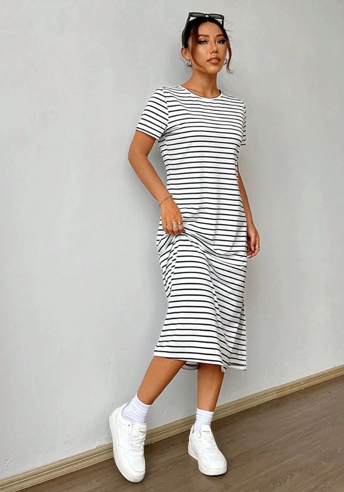 Robe tee shirt droite