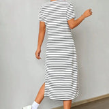 Robe tee shirt droiterayures