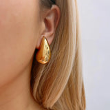 Boucle d’oreille goutte or