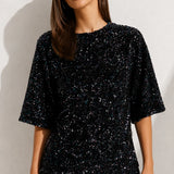 Robe droite à paillette