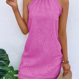 Robe droite dentelle Rose / S