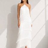 Robe de soirée droite Blanc / S