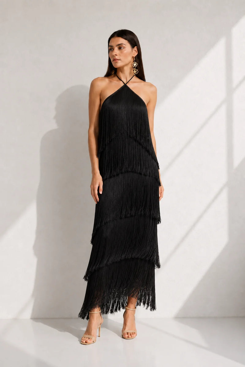 Robe de soirée droite Noir / S