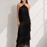 Robe de soirée droite Noir / S