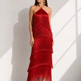 Robe de soirée droite Rouge / S
