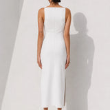 Robe droite blanche femme