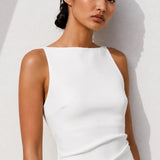 Robe droite blanche femme