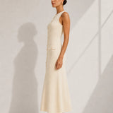 Robe droite boutonnée devant