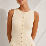 Robe droite boutonnée devant
