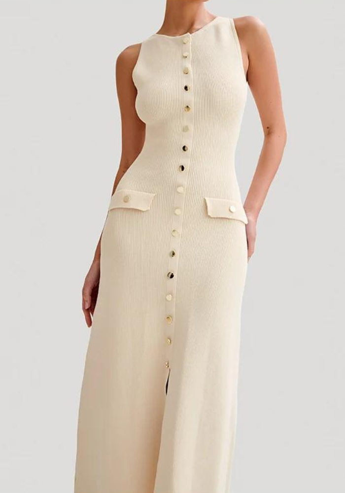 Robe droite boutonnee devant Robe Droite