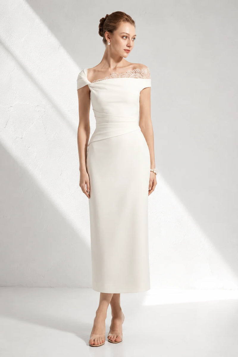 Robe droite cérémonie Ivoire / 32