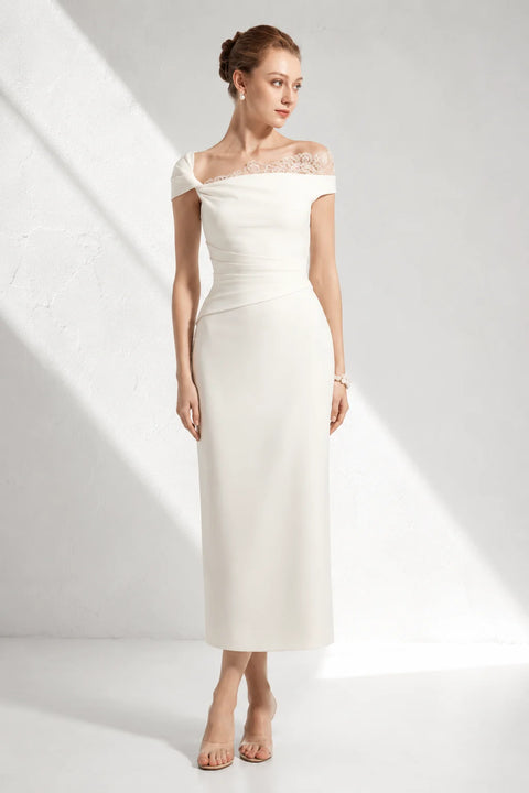 Robe droite cérémonie Ivoire / 32