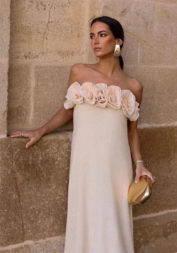 Robe droite cérémonie Beige / XS