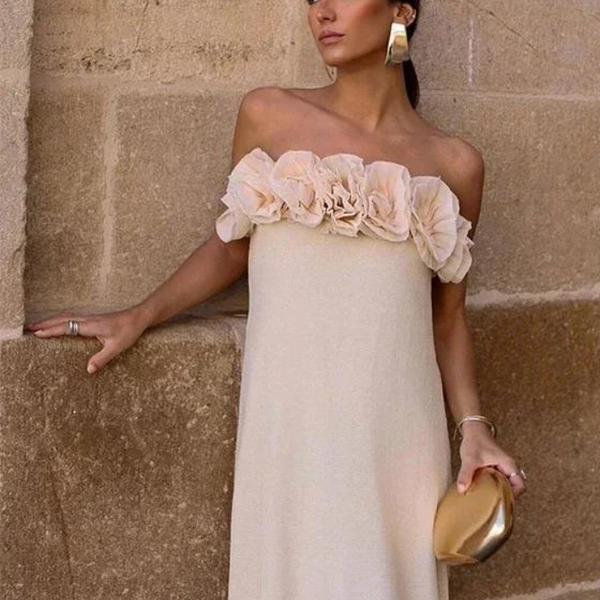 Robe droite cérémonie Beige / XS