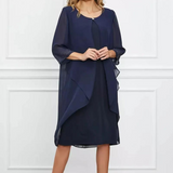 robe-droite-grande-taille Bleu / L