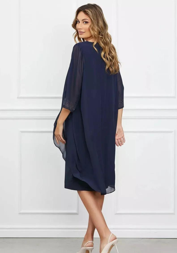 Robe droite grande taille de dos