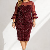 Robe Droite Grande Taille Rouge / L