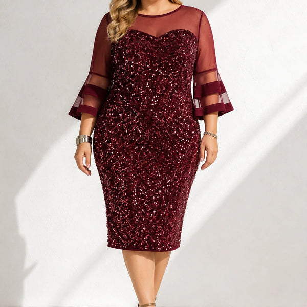 Robe Droite Grande Taille Rouge / L