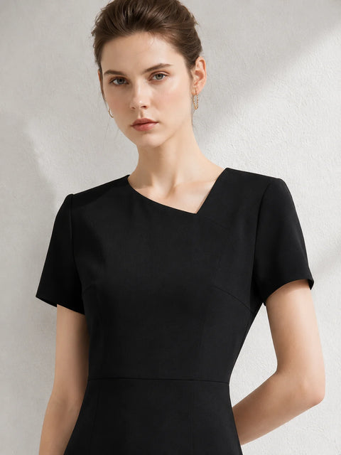 Robe Droite Noire Chic