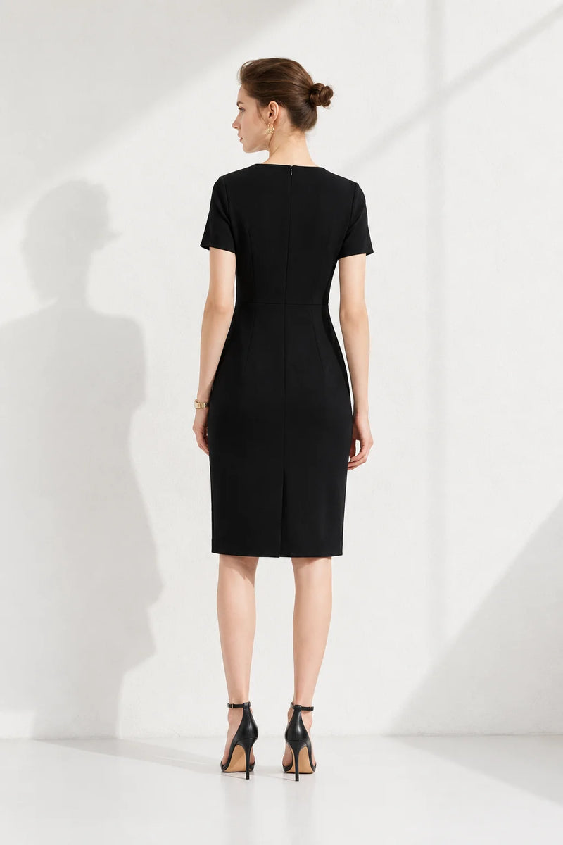 Robe Droite Noire Chic
