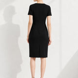 Robe Droite Noire Chic