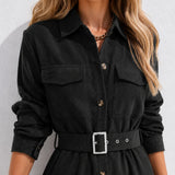 Robe droite velours femme