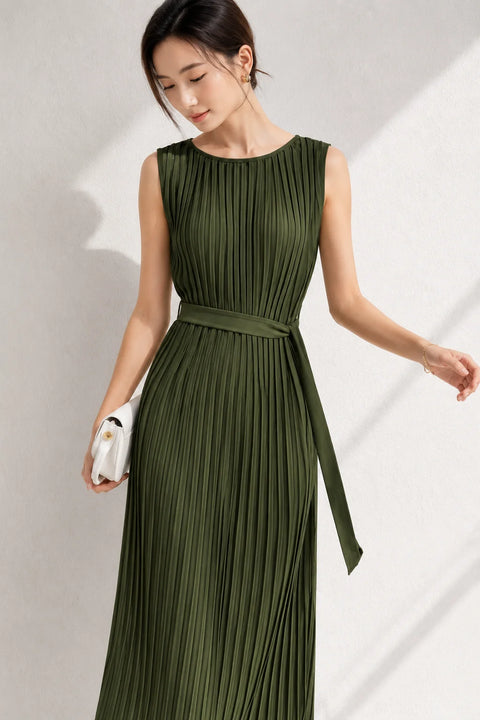 Robe droite verte