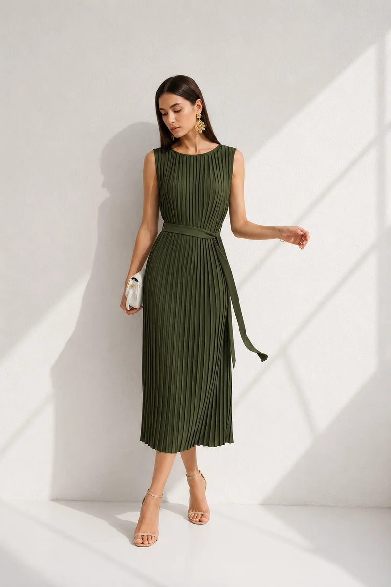 Robe droite verte Vert / S
