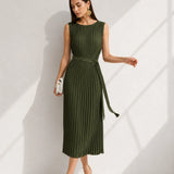 Robe droite verte Vert / S