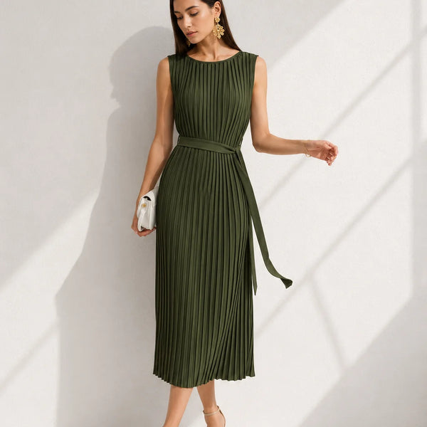 Robe droite verte Vert / S