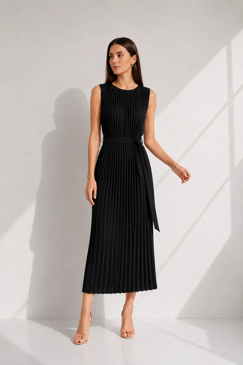 Robe droite verte Noir / S