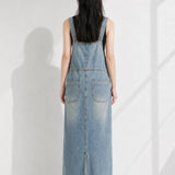 Robe longue droite bretelle
